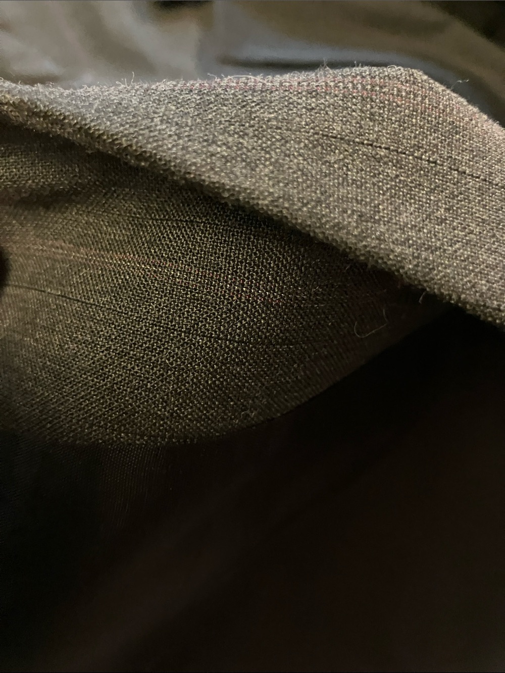 Towncraft 42R men’s suit jacket silk and wool charcoal gray with stripes - Picture 11 of 11